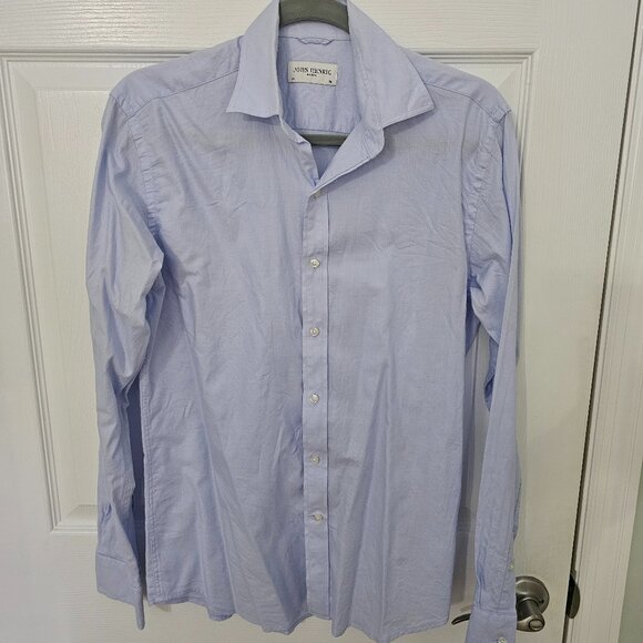 JOHN HENRIC Lightweight Shirt 15 - 38 Blue Shirts Office Work. - Picture 1 of 1
